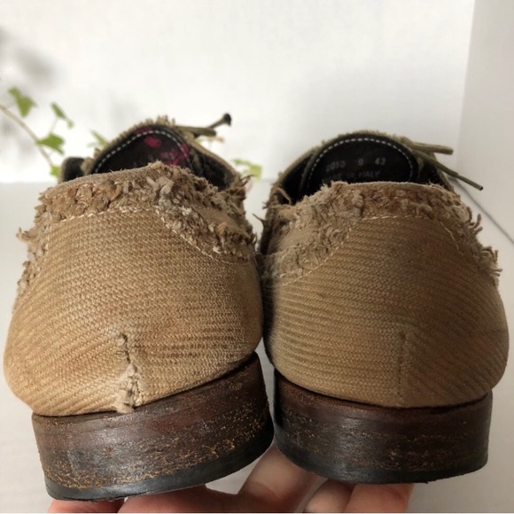 Paul Smith Distressed Corduroy Wingtip Oxfords - Picture 4 of 8